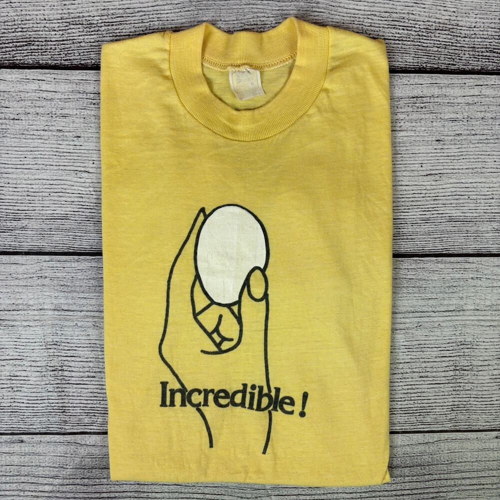 Vintage 1970s Incredible Egg Velva Sheen T-shirt